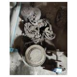 2 chain blocks, pulleys, trolley