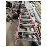 2 stepladders 12ft and 8ft(broken leg AS IS)