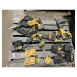 Lot of Dewalt tools, batteries, chargers