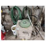Lots of hoses, reel and pumps