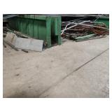 Rebar and other contents of floor under rack