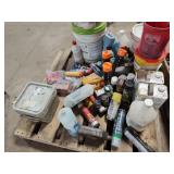 Pallet of assorted fluids and other