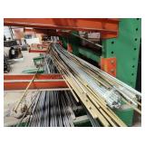 Fiberglass rebar on 2 shelf of rack most 20ft