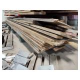 Lumber on bottom shelf of rack up to 18ft