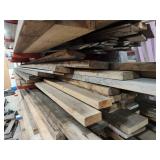 Lumber on 3rd shelf of rack