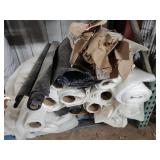Pallet of plastic sheeting