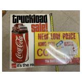 2 Coca Cola Signs - Paper
