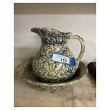 Spongeware Pottery Pitcher & Bowl - RRP Co.