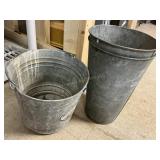 3 Galvanized Pails - AS-IS
