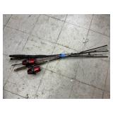 2 Bronson reels with poles