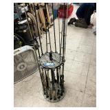 Fishing rod holder and fishing rods