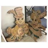 2 Large Easter Plaques - As-Is