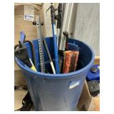 Trash Can Of Long Handle Tools