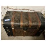 Vintage Trunk with Linens Contents