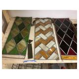 3 Stained Glass Panels - AS-IS - 9 x 24"