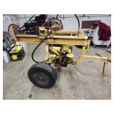 Log splitter turns over has compression