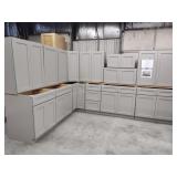 14 pc Stone Harbor Grey kitchen cabinet set