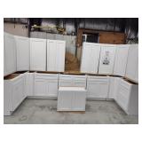 16pc Acadia White kitchen cabinet set