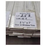 Arauco pine door and window trim 252 LF