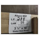 Arauco MDF 16ft shaker base board 288 LF