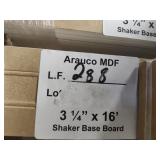 Arauco MDF 16ft shaker base board 288 LF