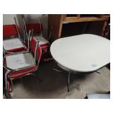 Retro metal table and 6 chairs