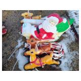 7 blow mold Christmas decorations