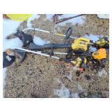 3 string trimmers and blower