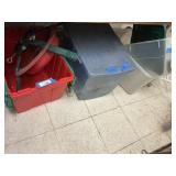 Christmas tree stand and totes