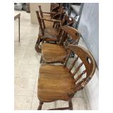 6 oak kitchen chairs