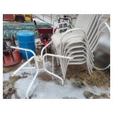 Patio table and 6 chairs