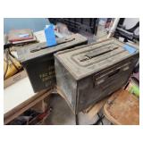 2 steel ammo boxes