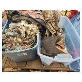 2 totes hunting clothes