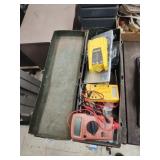 Tool box with electrical items