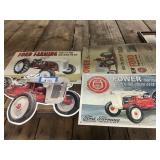 4 Metal tractor signs