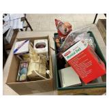 2 boxes Christmas items