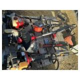 Assorted trimmers and tiller