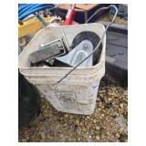 Pail of caster wheels