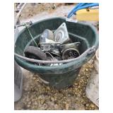 Pail of caster wheels