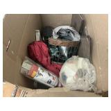 Assortment of sporting goods and decorations