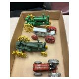 4 Metal tractors