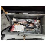 Tool box with staplers and plane