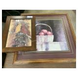 2 framed pictures