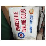Pardeeville curling plastic sign