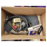 Military hat, pins and other