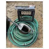Garden hoses, Watering Can, and Sprinkler