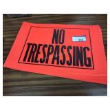No trespassing signs