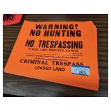 No hunting signs