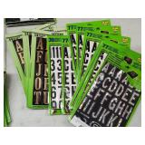 Stick on numbers and letters