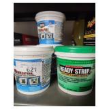 Ready strip and 3 containers liquid masking tape